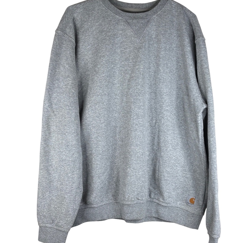 Carhartt Sweatshirt K124 HGY Mens Large Gray Cotton Blend Original Fit Pullover